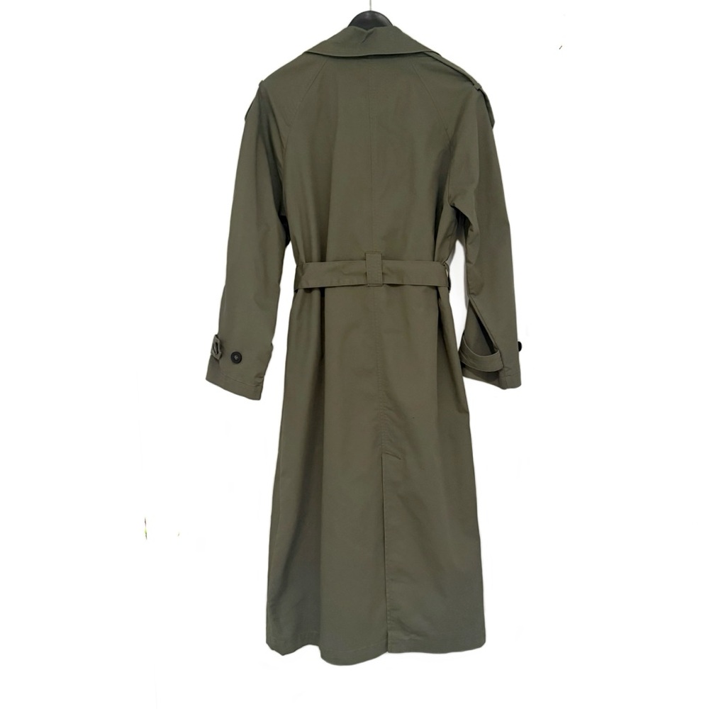 ZARA Olive Green Belted Trench Coat - Picture 3 of 8